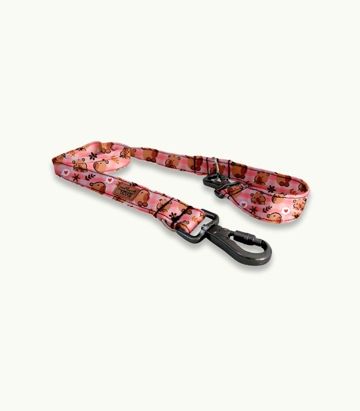 Correa de paseo para perro | Capybara Pink - Imagen 1